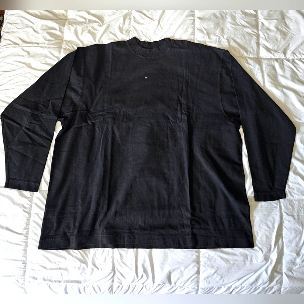 Yeezy Gap Engineered By Balenciaga Long Sleev Logo Tee Black XL Unreleased